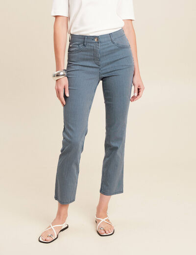 Pantalon magique Le L&eacute;ger coupe droite bleu marine femme