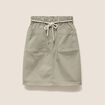 Jupe droite r&eacute;versible gris femme