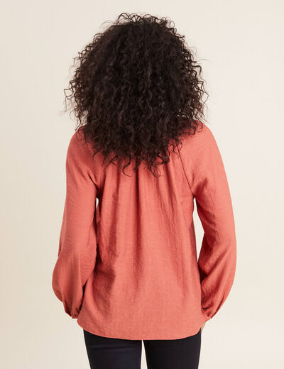 Blouse manches longues vieux rose femme