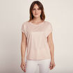 T-shirt manches courtes vieux rose femme