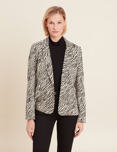 Veste esprit tailleur beige femme