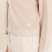 Gilet manches longues brillant couleur or femme