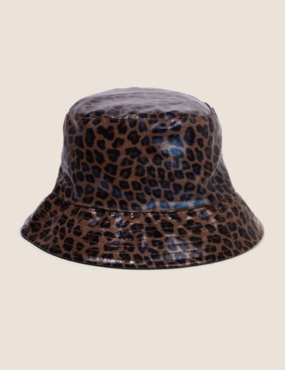 Chapeau doubl&eacute; marron femme