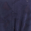 T-shirt col tunisien manches courtes bleu marine femme