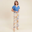 T-shirt manches courtes bleu femme