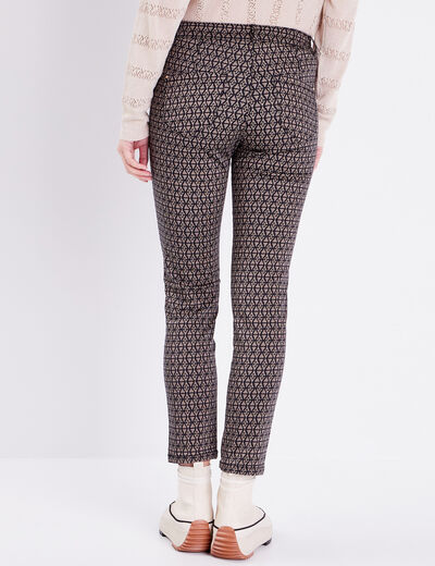 Pantalon ajusté noir femme