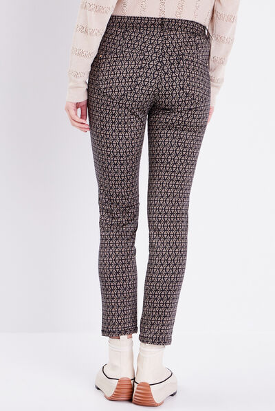 Pantalon ajusté noir femme