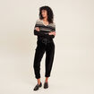 Pull manches longues noir femme