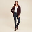 Gilet manches longues bordeaux femme