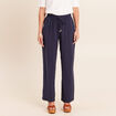 Pantalon large bleu marine femme