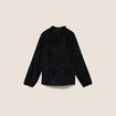 Blouse fluide manches longues noir femme