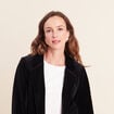 Blazer col tailleur doubl&eacute; noir femme