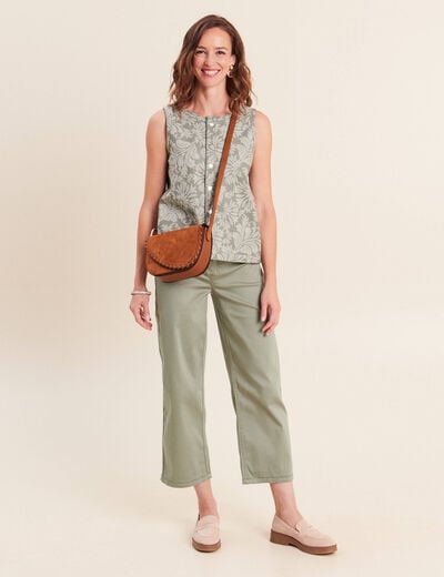 Pantalon r&eacute;versible gris femme