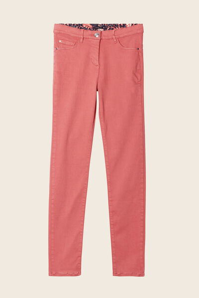 Jean magique ajusté taille standard rose femme