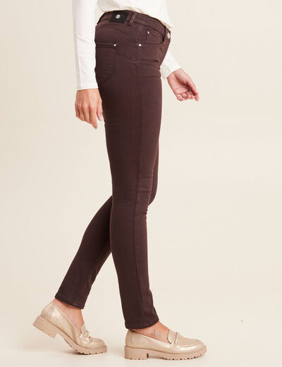 Pantalon chaud magique marron foncé femme