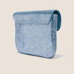 Porte-monnaie en cro&ucirc;te de cuir bleu roi femme