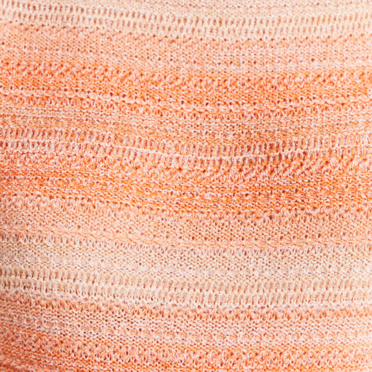Pull col rond manches courtes orange fluo femme