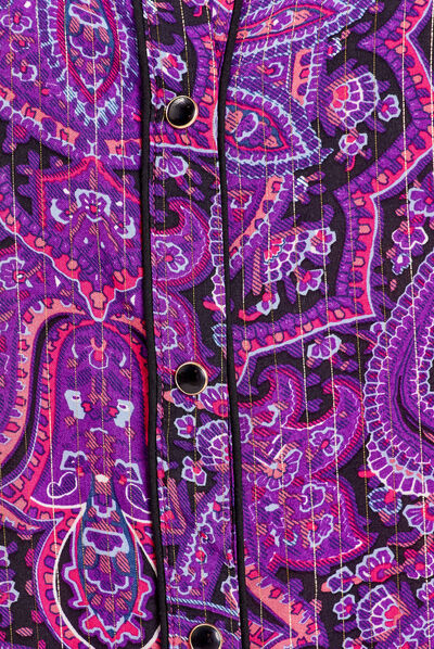 Chemise manches longues violet foncé femme