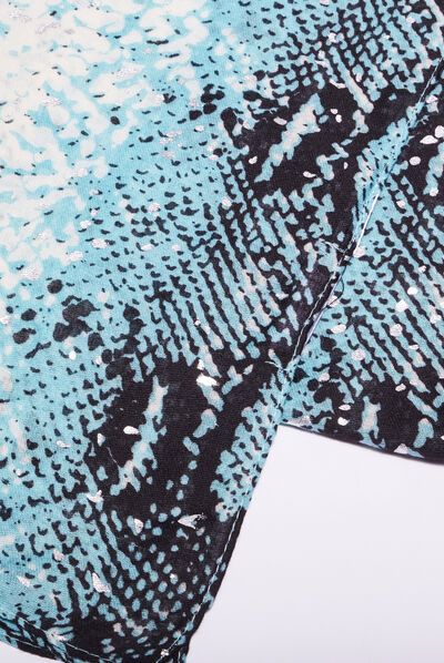 Foulard bleu canard femme