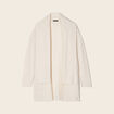 Gilet manches longues creme femme