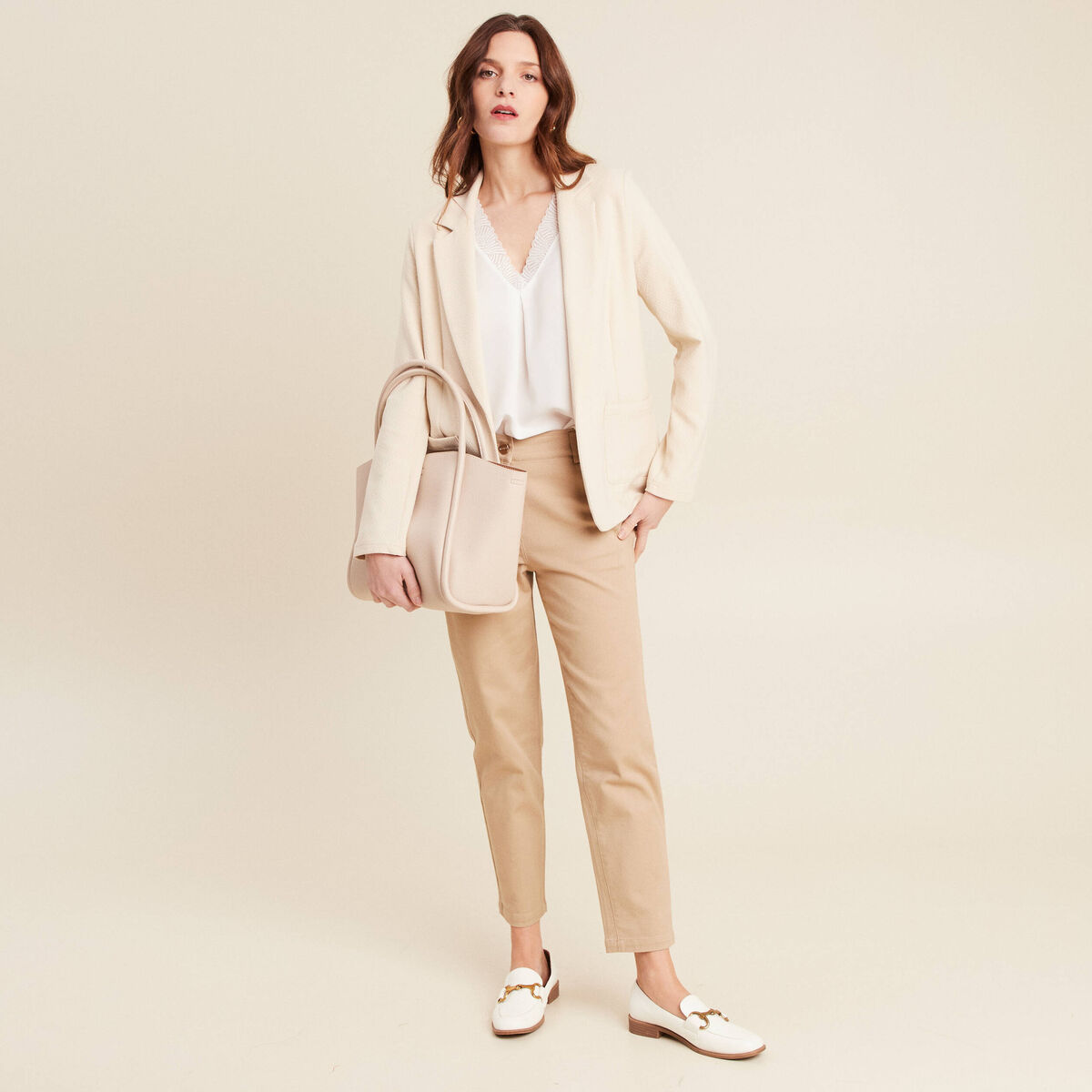 Débardeur sans manches ecru femme