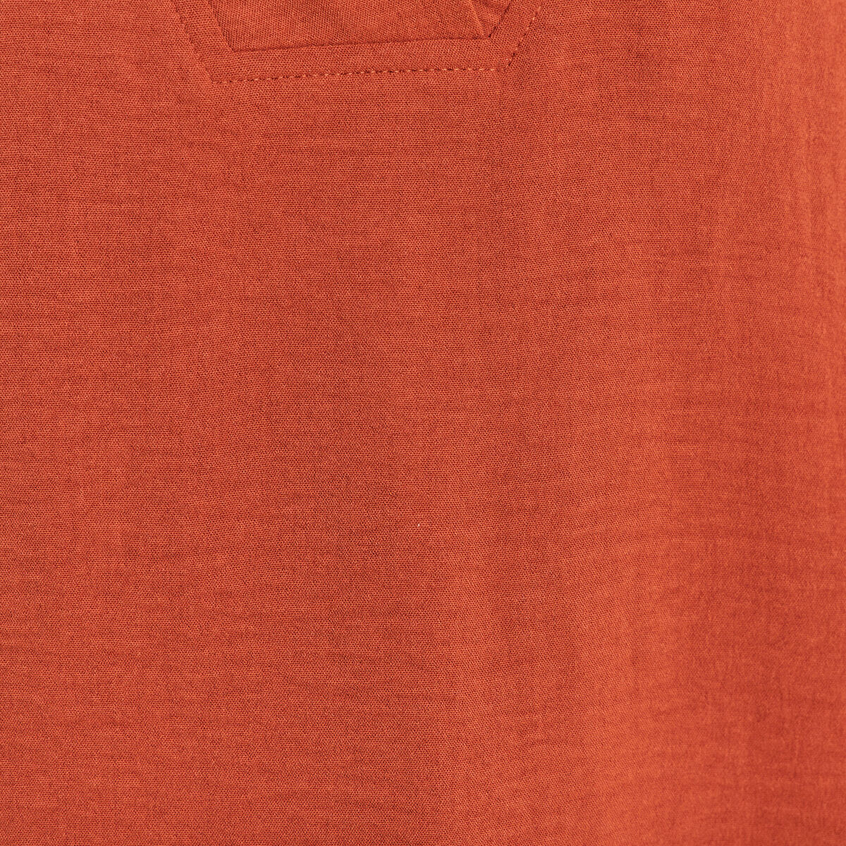 Blouse fluide manches courtes marron fonc&eacute; femme