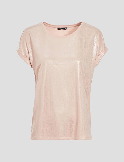 T-shirt manches courtes vieux rose femme