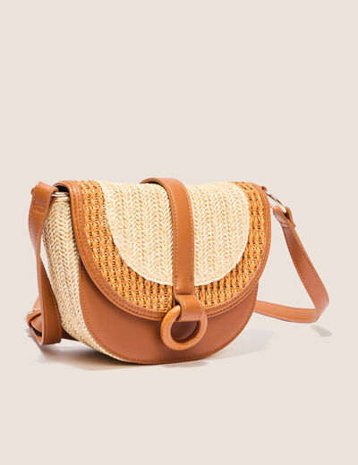 Sac besace camel femme