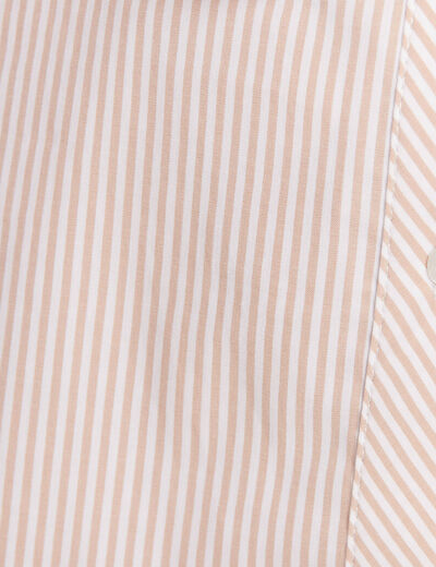 Chemise manches longues beige femme