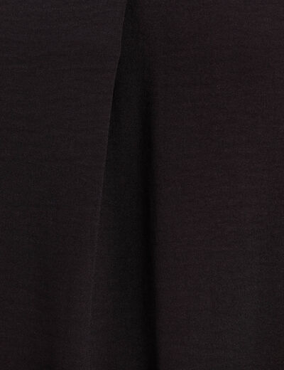 Robe droite col en V noir femme