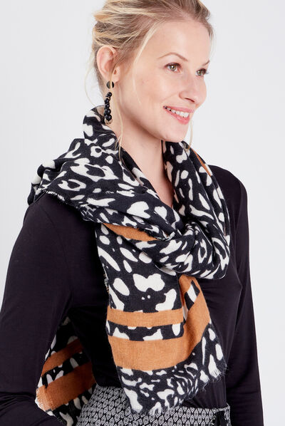 Foulard noir femme
