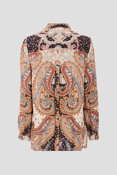 Chemise manches longues beige femme