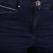 Jean ajusté taille haute denim brut femme
