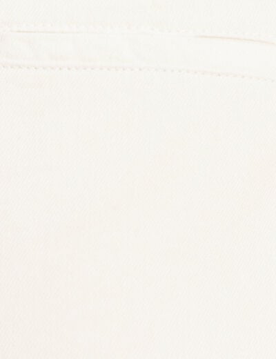 Pantalon droit taille basculée ecru femme