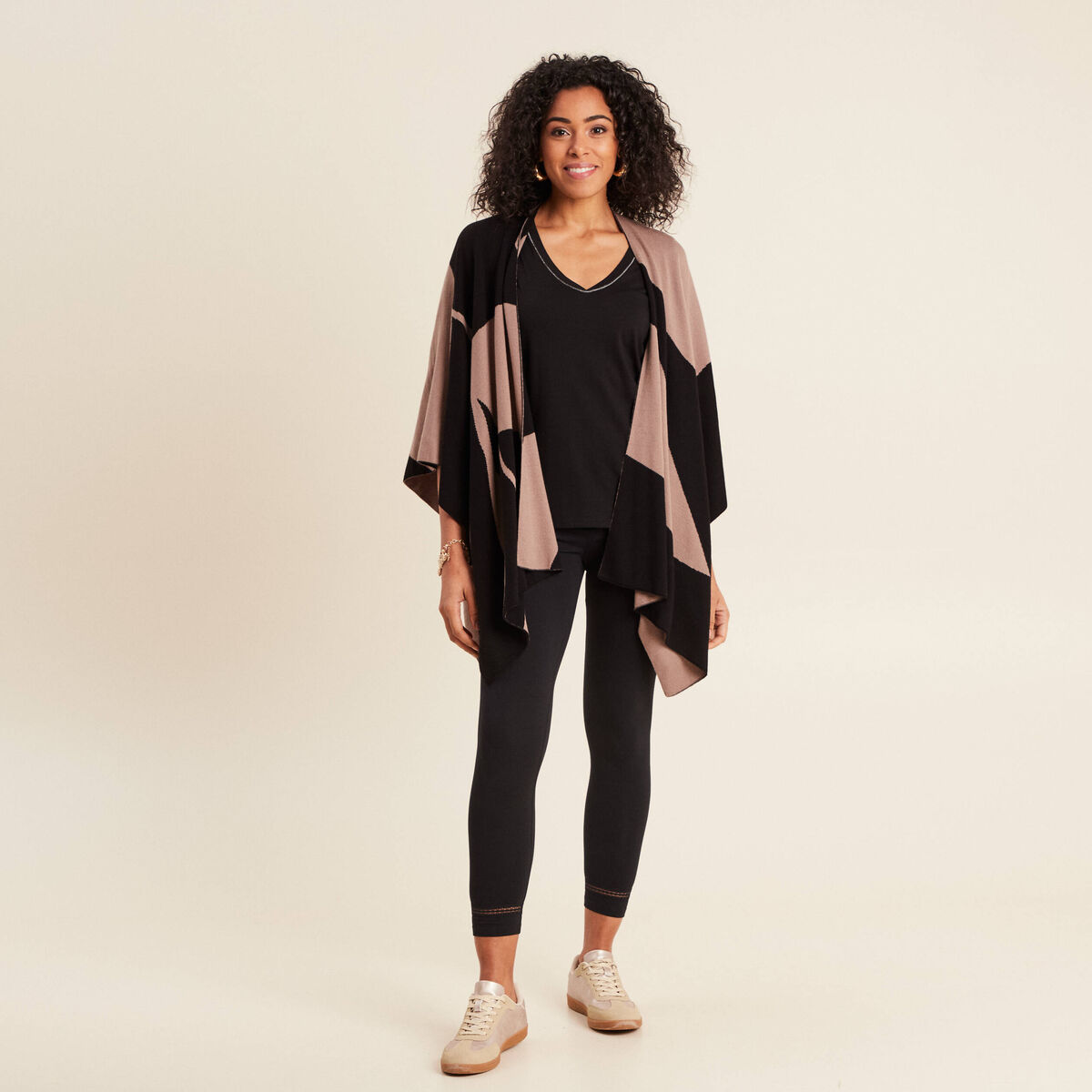 Pantalon legging 7/8ème noir femme