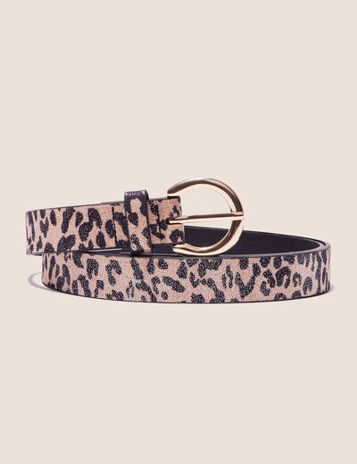 Ceinture irisée beige femme