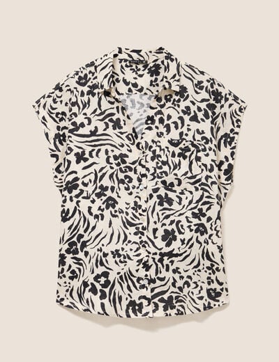 Chemise sans manches blanc femme