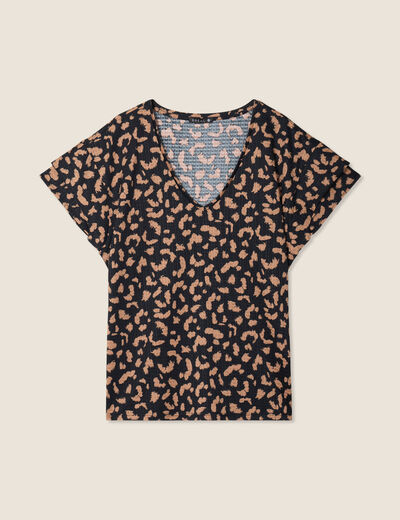 T-shirt manches courtes noir femme