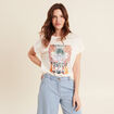 T-shirt manches courtes ecru femme