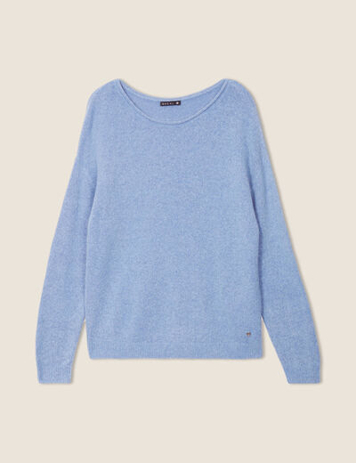 Pull manches longues bleu ciel femme