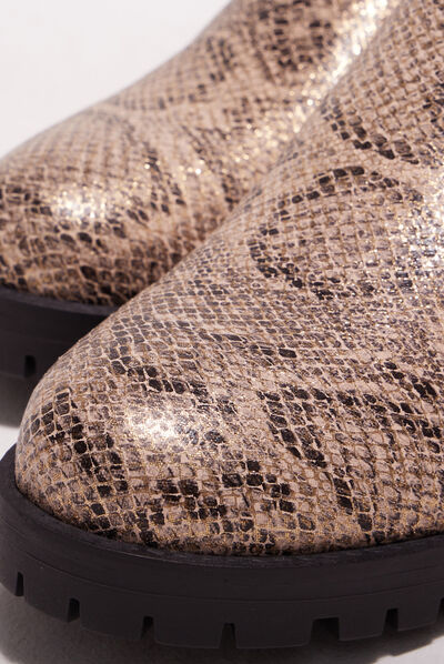 Bottines chelsea à talons sable femme