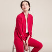Veste droite fluide rose cerise femme