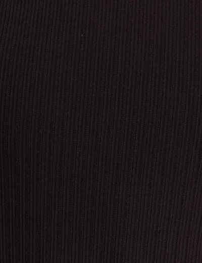 T-shirt ajust&eacute; col rond manches longues noir femme