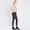 Pantalon ajusté réversible noir femme