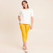 Pantacourt magique Le L&eacute;ger coupe droite jaune femme