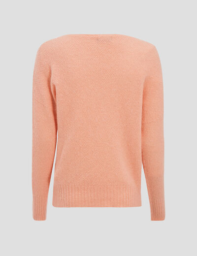 Pull manches longues rose clair femme