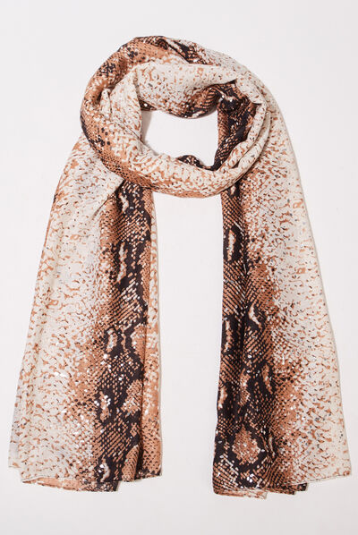 Foulard beige femme