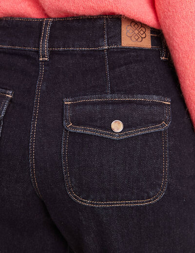 Jean large denim brut femme