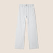 Jean large taille haute denim bleach femme