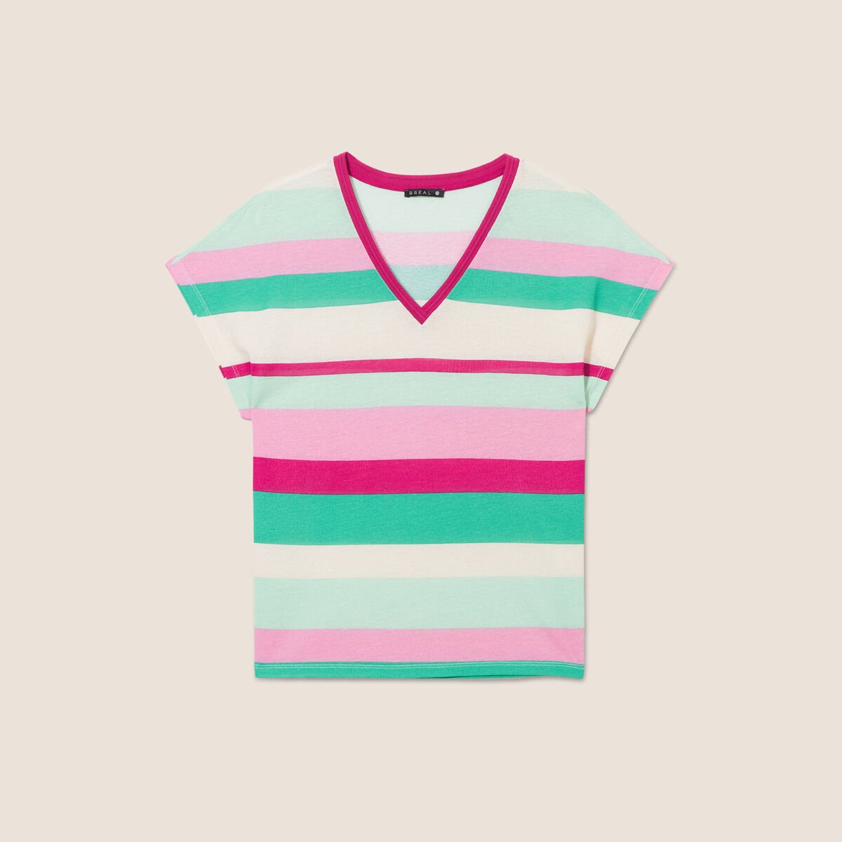 T-shirt manches courtes rose femme